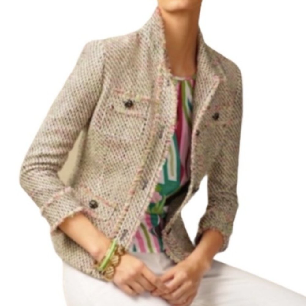 Talbots Cream Tweed Jacket